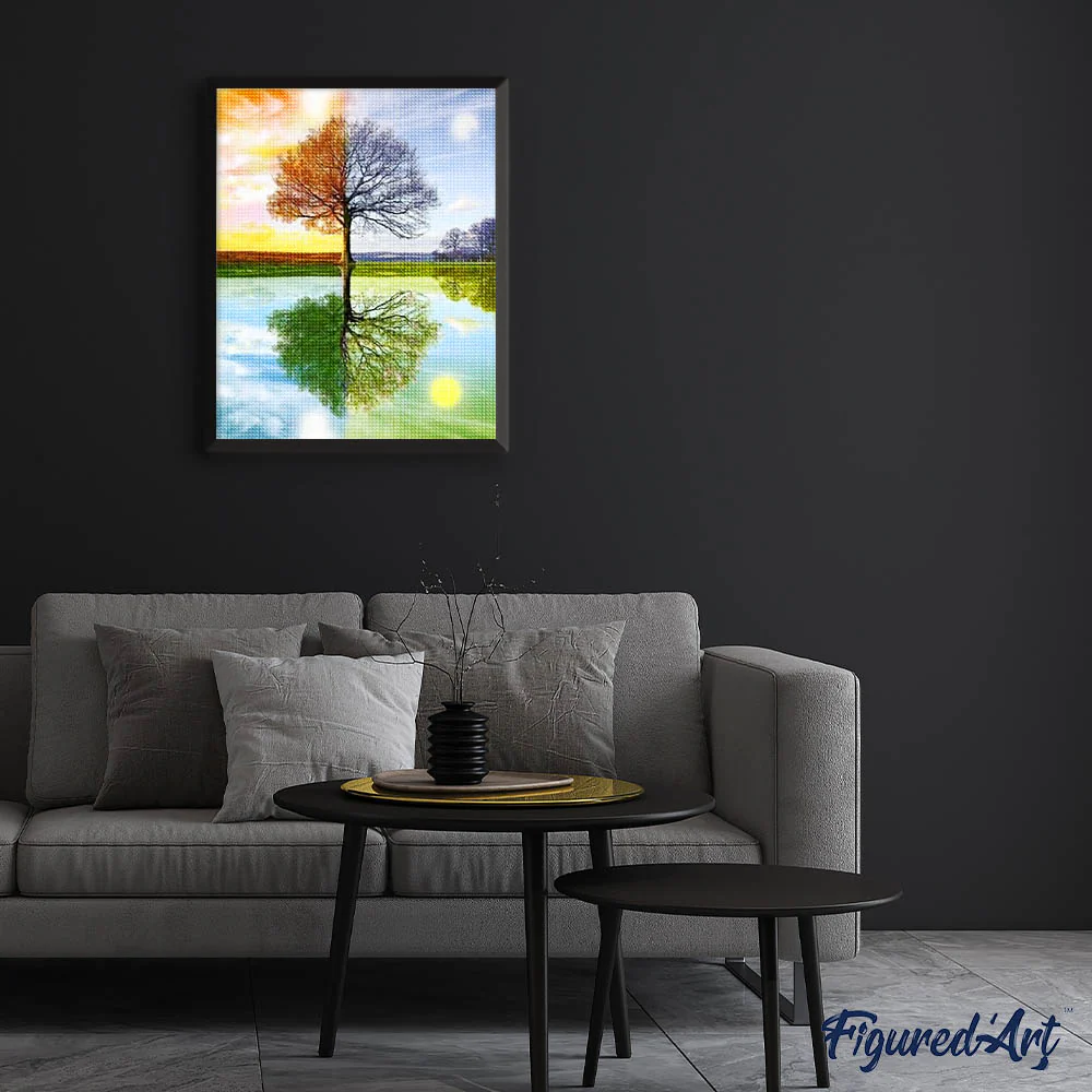 Diamond Painting - 4 Seasons Tree 2 - Image 3