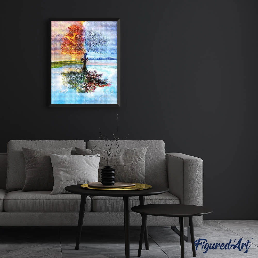 Diamond Painting - 4 Seasons Tree Classic - Image 3
