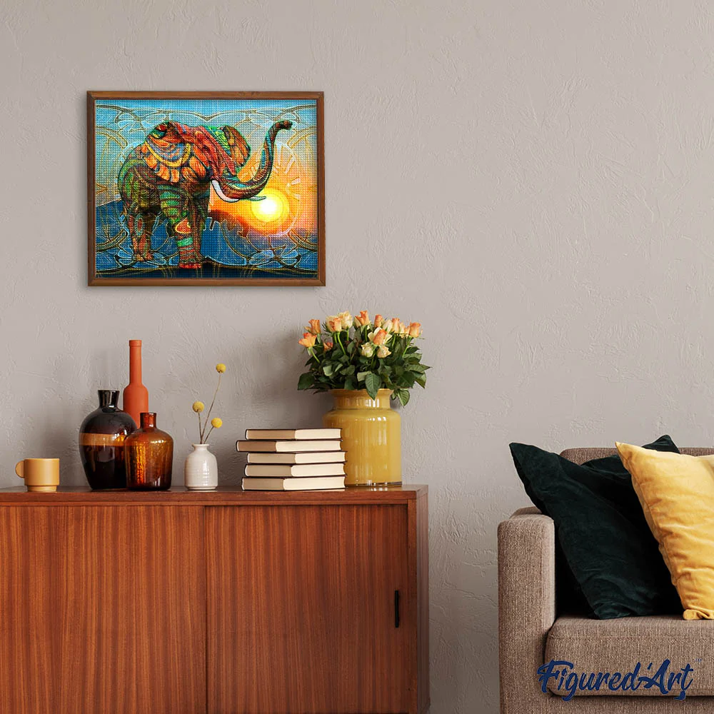 Diamond Painting - Artistic Elephant - Image 3