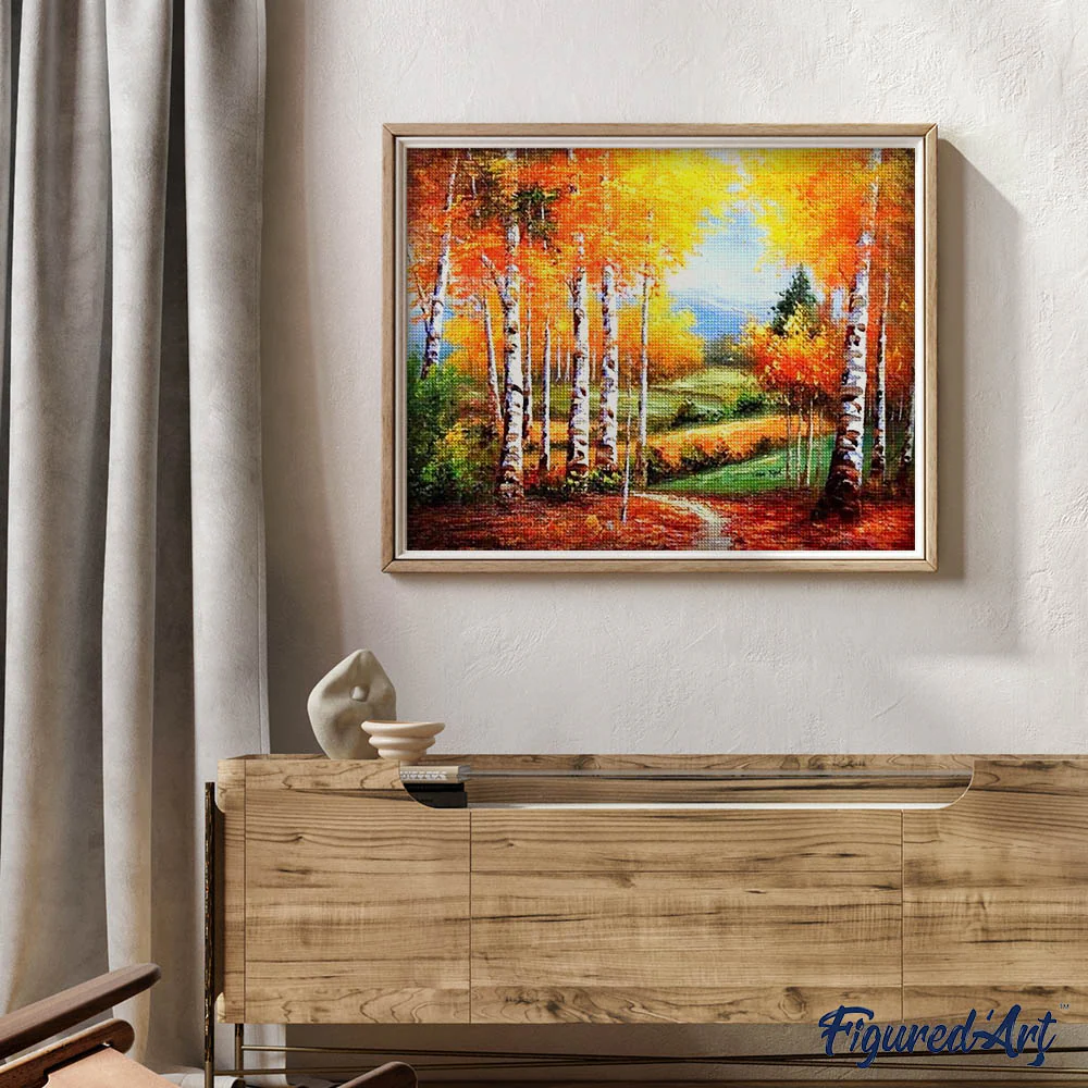 Diamond Painting - Birches in Autumn - Image 3
