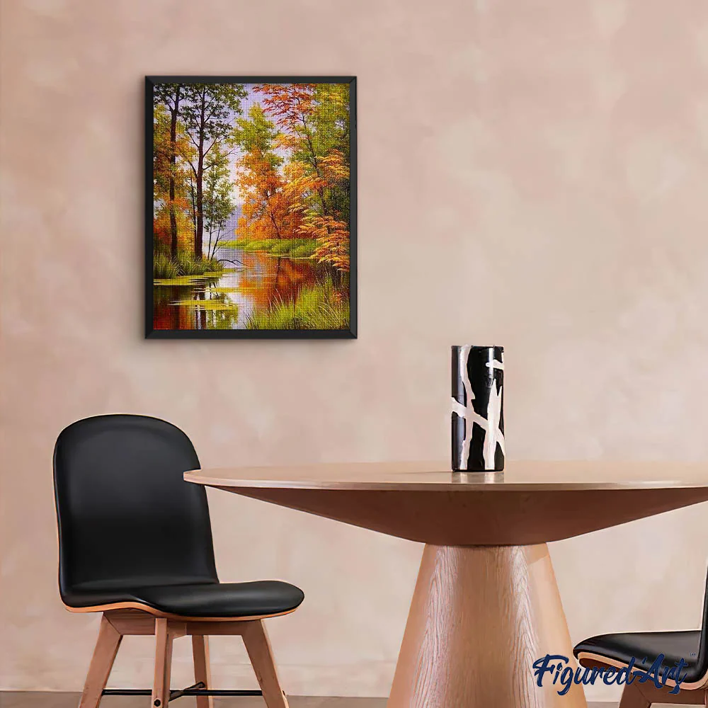 Diamond Painting - Lake in Autumn - Image 3