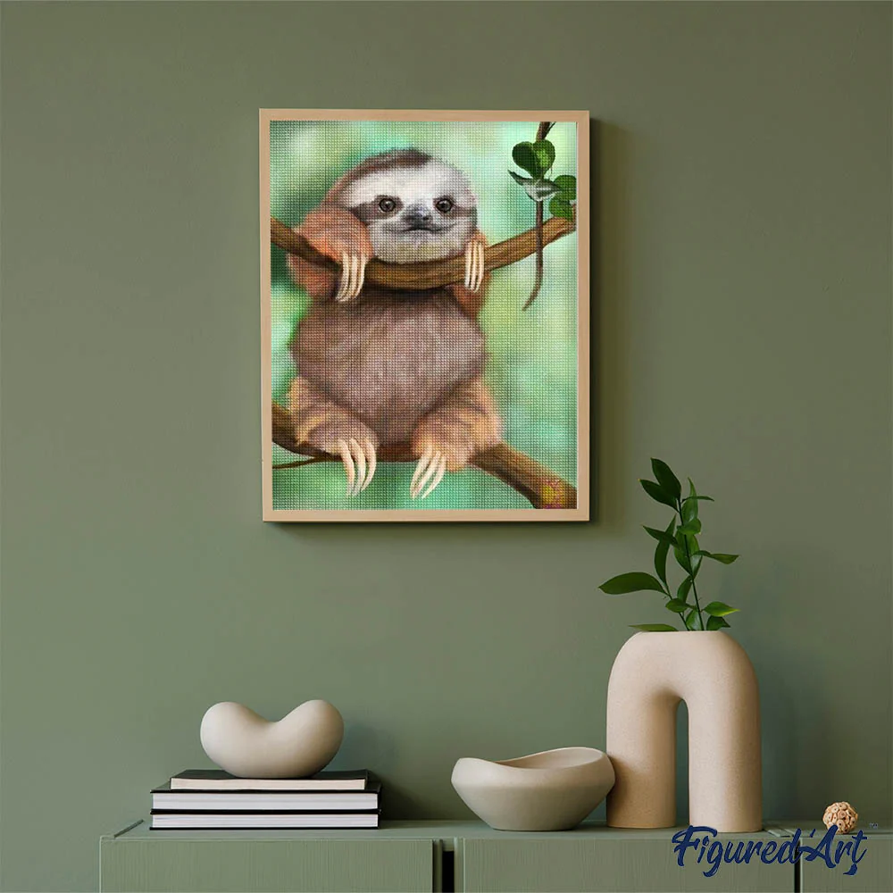 Diamond Painting - Lazy on a Branch - Image 3