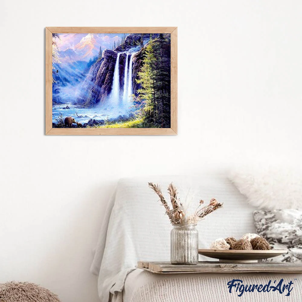 Diamond Painting - Mountain Fall - Image 3