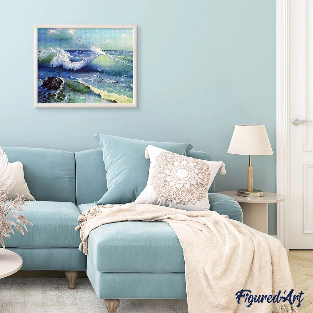 Diamond Painting - Ocean Waves - Image 3