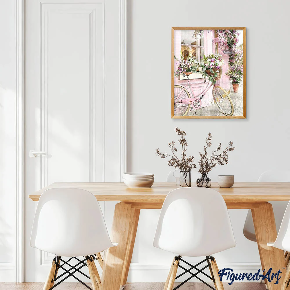 Diamond Painting - Pink Bicycle - Image 3