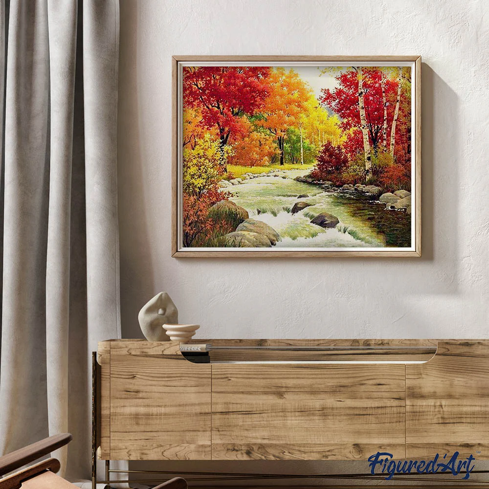 Diamond Painting - River in Autumn - Image 3