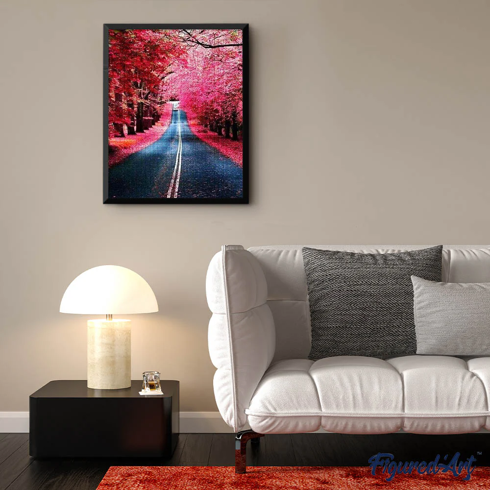 Diamond Painting - Road in Autumn - Image 3