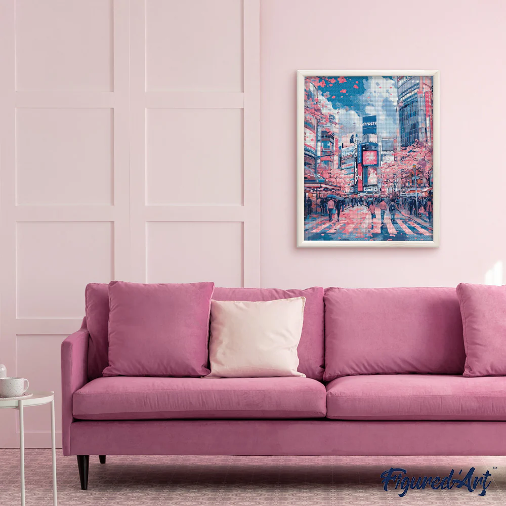 Diamond Painting - Shibuya Cherry Blossoms - Image 3