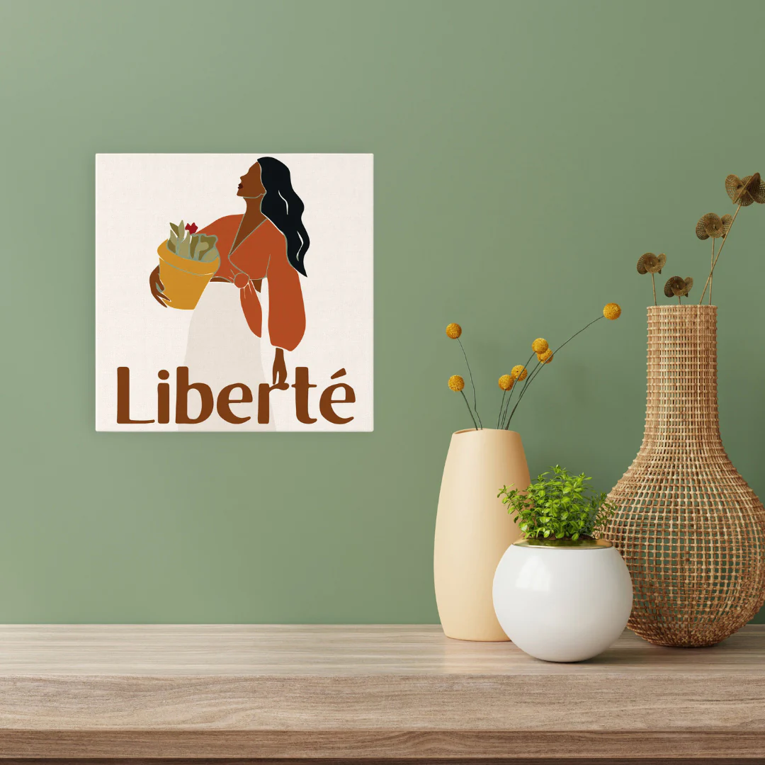 Mini Paint by numbers 8"x8" framed - Beauty and Liberty - Image 3