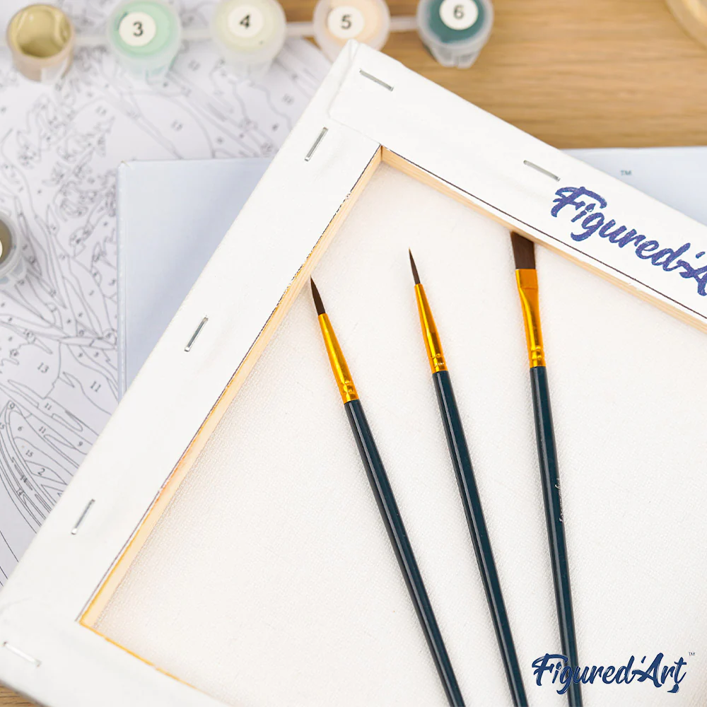 Mini Paint by numbers 8"x8" framed - Pastel Flying Whale - Image 7