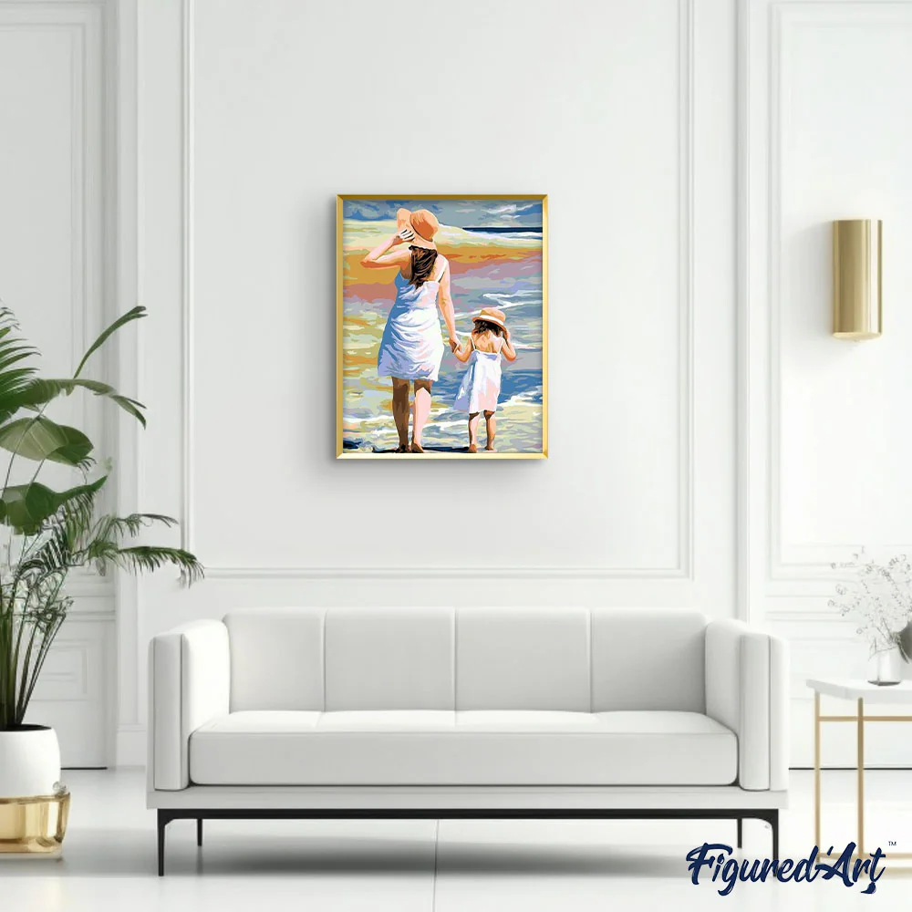 Mother and Daughter at the Beach - Image 3