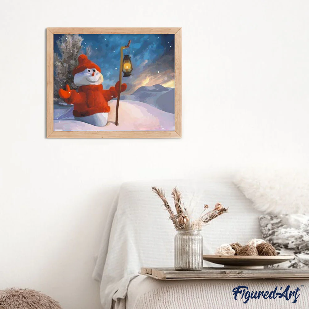 Snowman and Lantern - Image 3