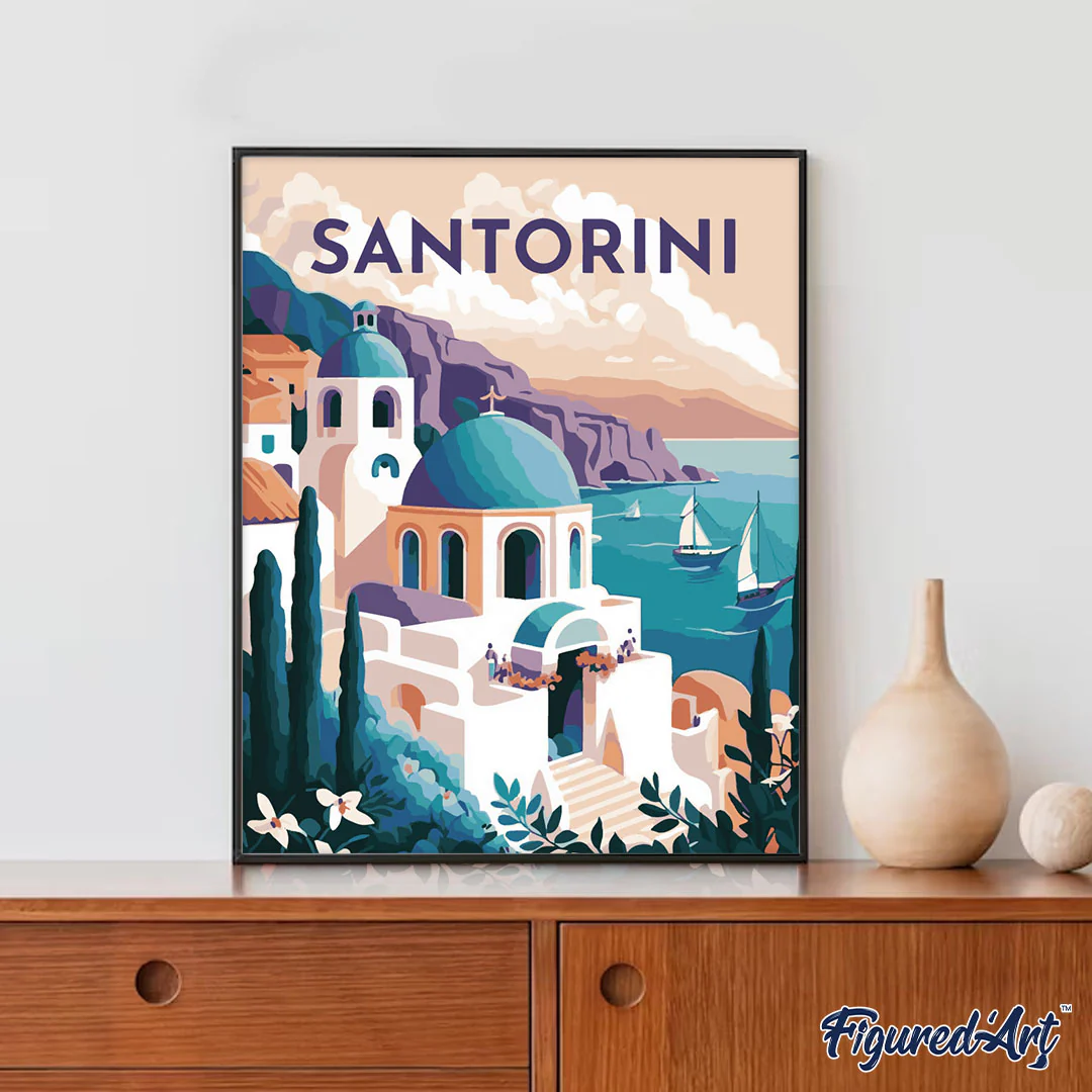 Travel Poster Santorini - Image 3