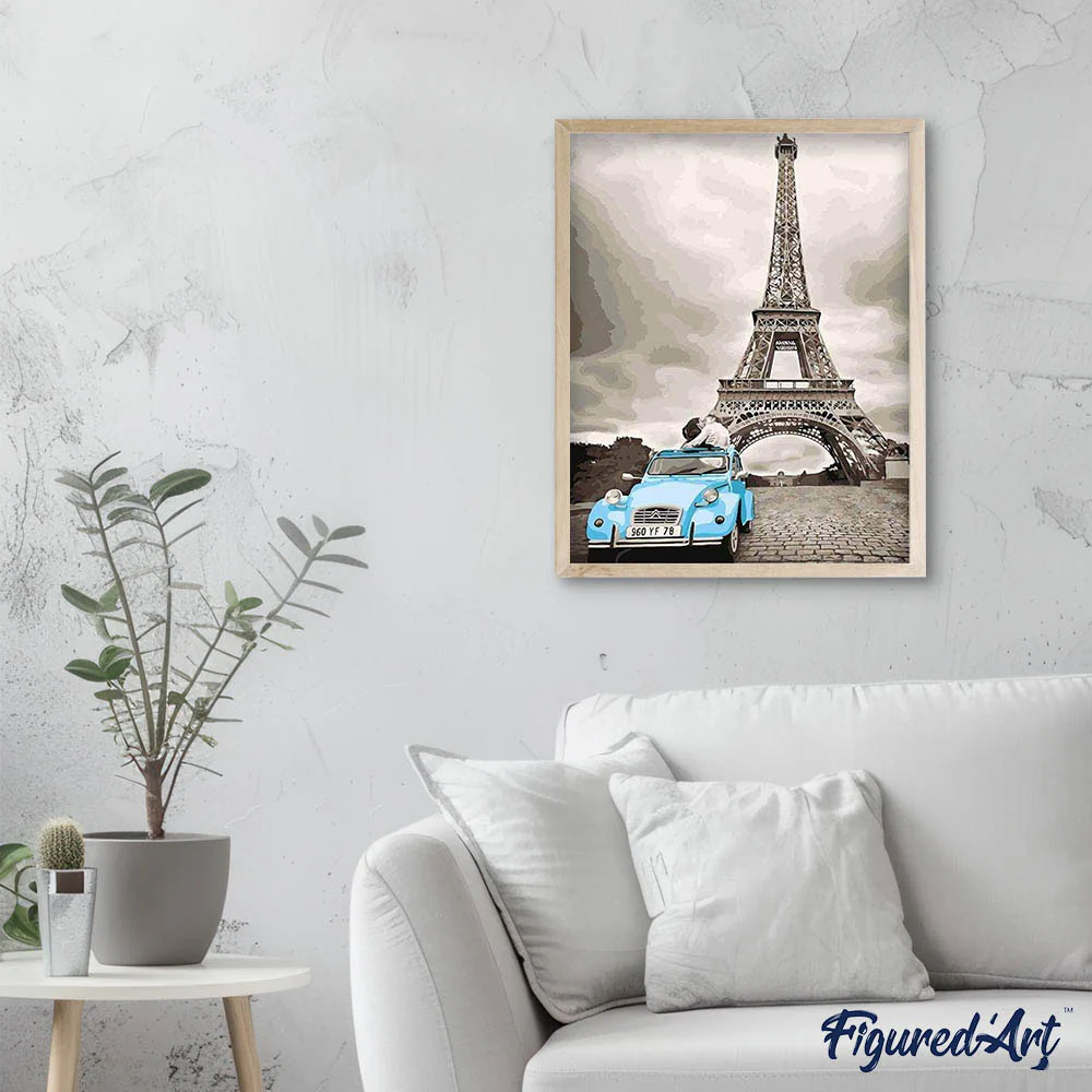 Two Blue Horses and Eiffel Tower - Image 3